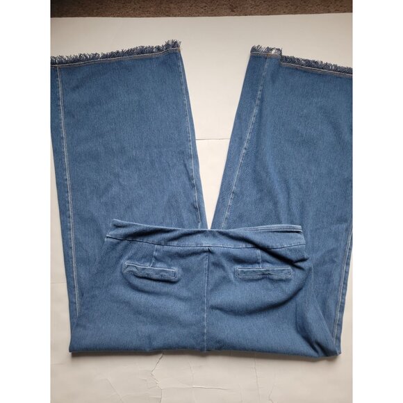 Lysse Shiloh Denim Palazzo Pants - Large Lagenlook Bohemian Hippie Travel Artsy - Picture 8 of 8